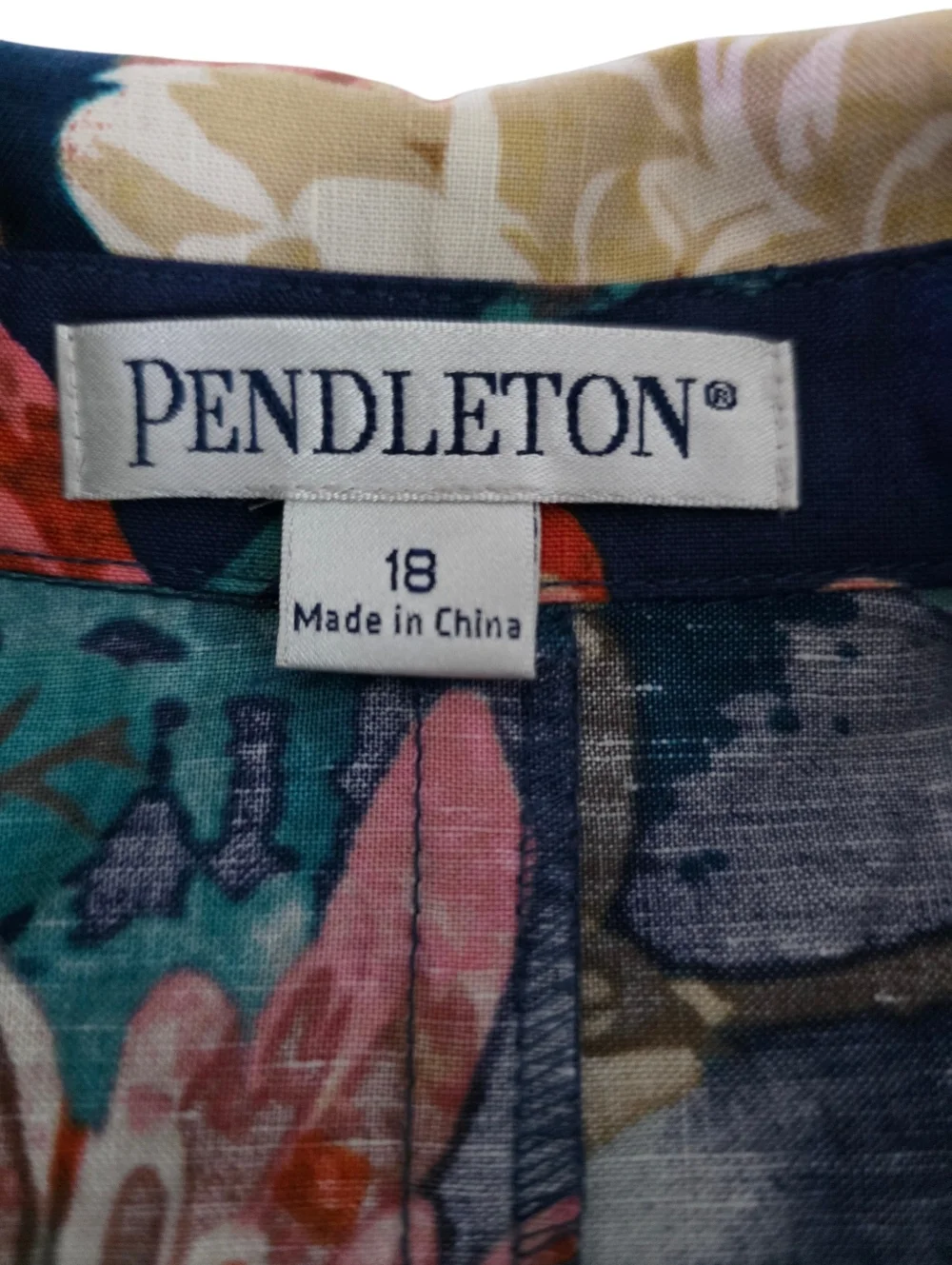 Pendleton Floral Wrap Midi Dress with Multi-Color Blooms Size 18 - Picture 2 of 7